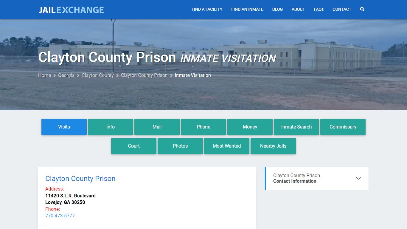 Inmate Visitation - Clayton County Prison, GA - Jail Exchange
